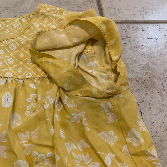 💜 Dalia Yellow Floral & Geometric Babydoll Top XXL - Picture 4 of 7